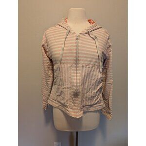 Columbia Womens Striped Full Zip Hoodie Jacket Large